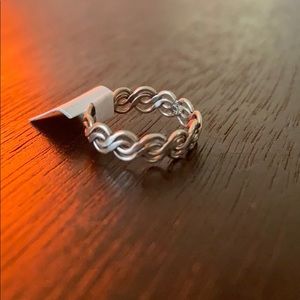Spiral Woven Band .925 Sterling Silver Ring Size 5